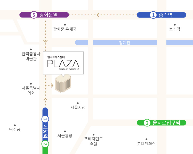 프레스센터 지도
